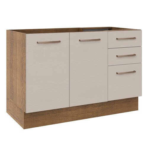 Mueble de Cocina Para Fregadero Agata Madesa Crema/Marrón.