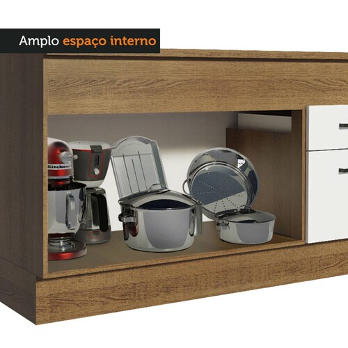 Mueble de Cocina Para Fregadero Madesa Agata 150 cm 2 Puertas e 2 Cajones (Con Tablero).