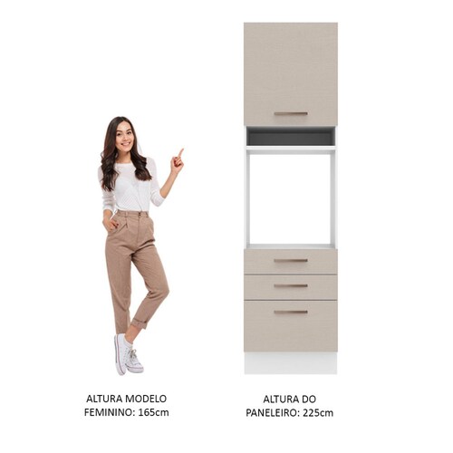 Mueble de Cocina Para Horno 60 cm 1 Puerta y 3 Cajones Agata Madesa.