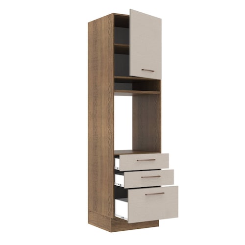 Mueble de Cocina Para Horno 60 cm 1 Puerta y 3 Cajones Agata Madesa.