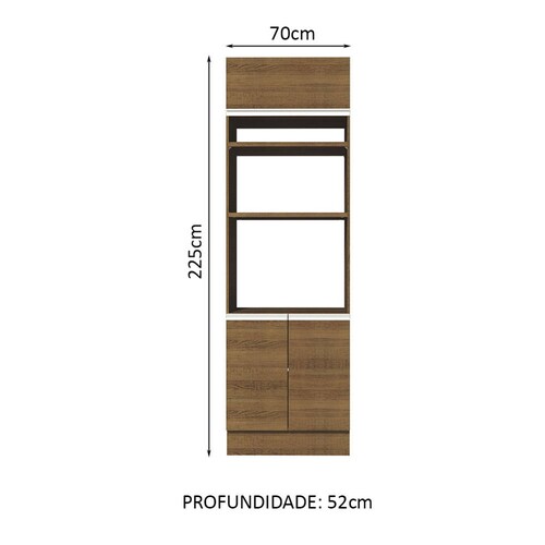 Mueble de Cocina Para Horno Madesa Glamy 70 cm 3 Puertas.