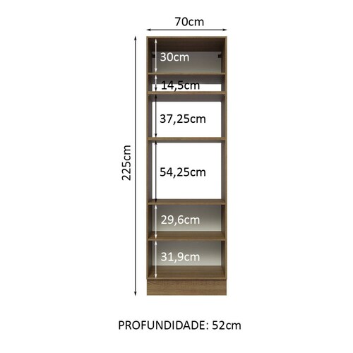 Mueble de Cocina Para Horno Madesa Glamy 70 cm 3 Puertas.