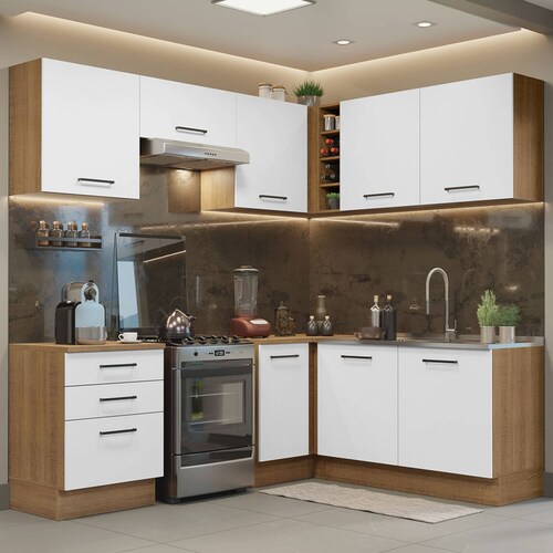 Cocina Integral Esquinera 399cm Agata Madesa 02.