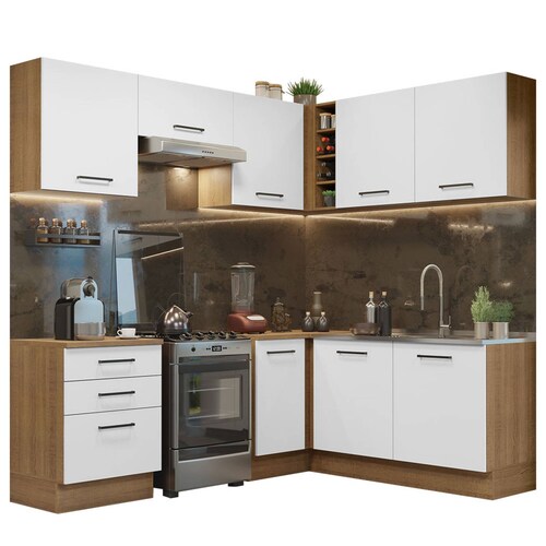 Cocina Integral Esquinera 399cm Agata Madesa 02.