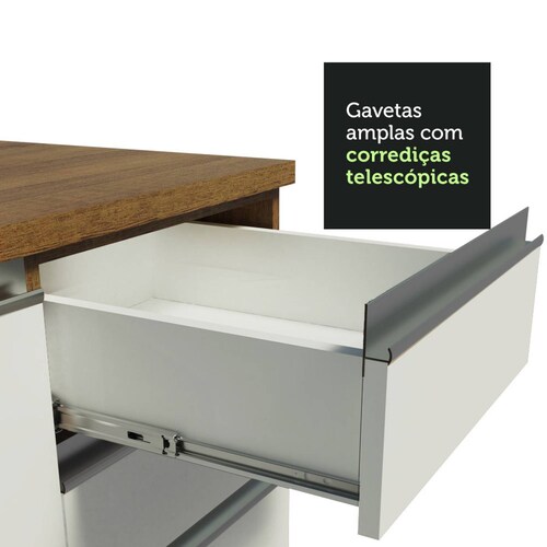 Cocina Integral Esquinera 349cm Glamy Madesa 03.
