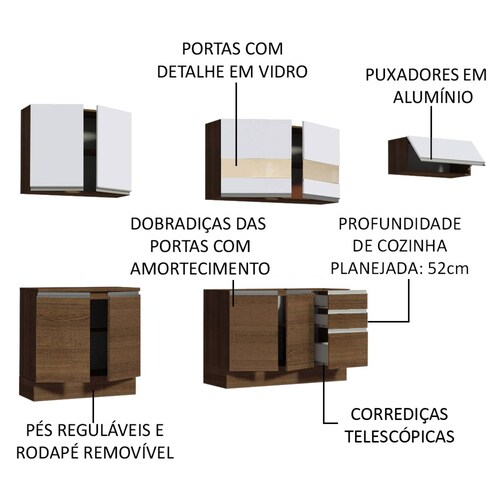 Cocina Integral 280cm Marcela Madesa 03.