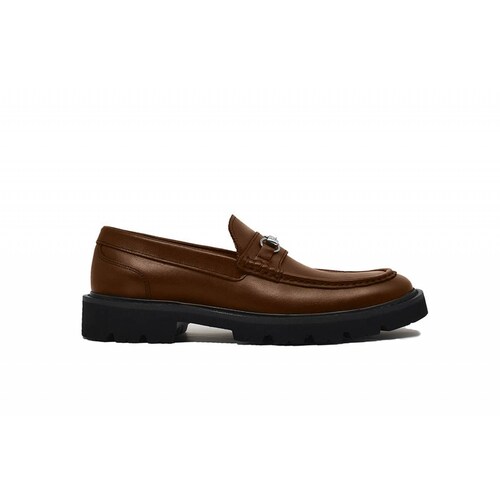 Mocasines con Hebilla Color Café 