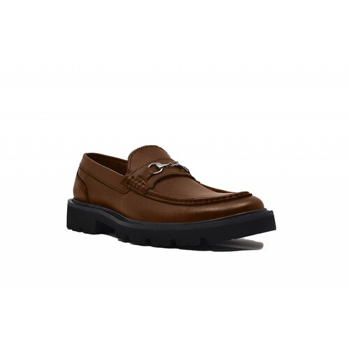 Mocasines con Hebilla Color Café 