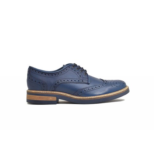 Zapatos Brogue Color Azul 