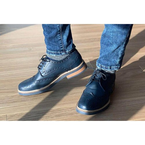 Zapatos Brogue Color Azul 