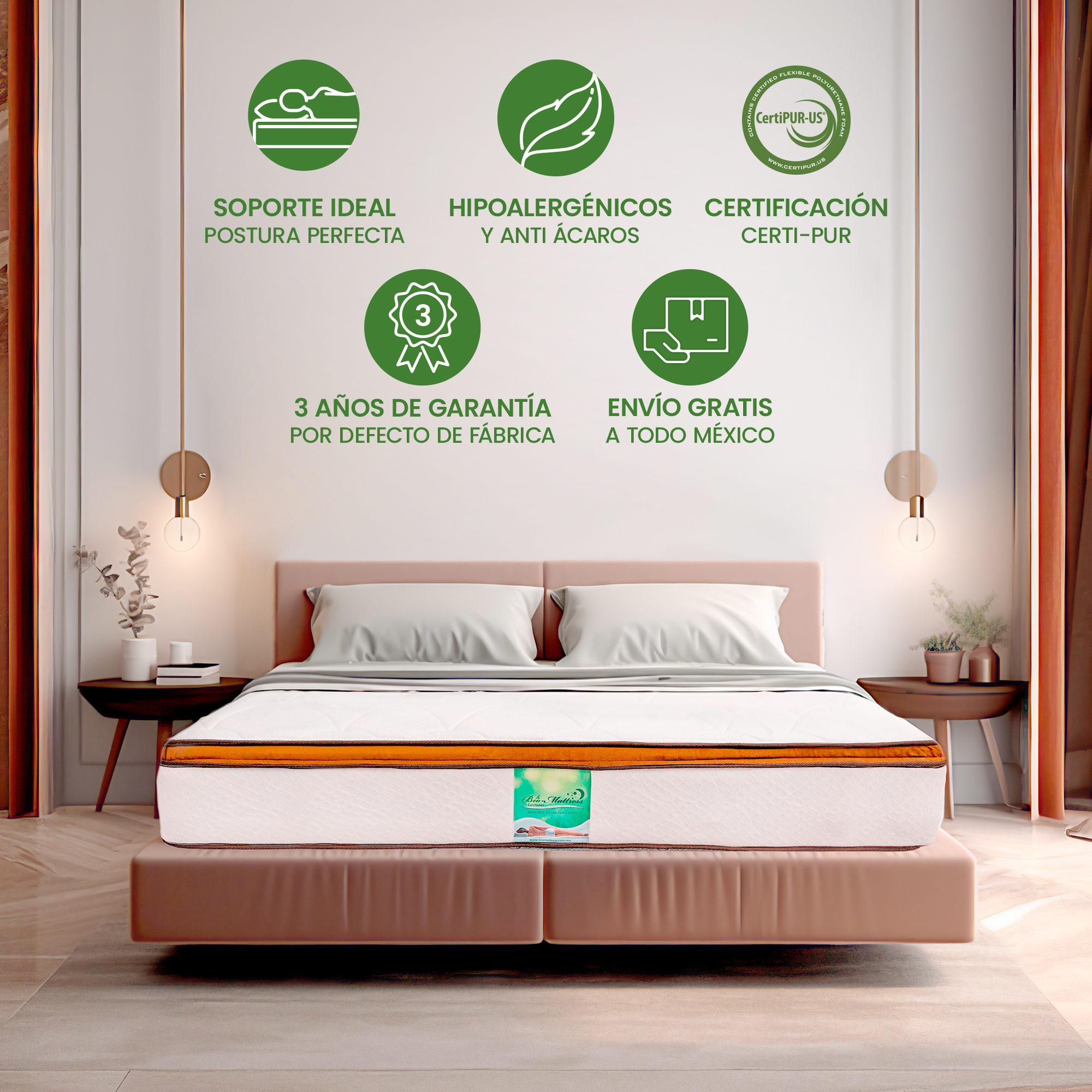 Bio Mattress Colchón Ortopédico Matrimonial Manchester