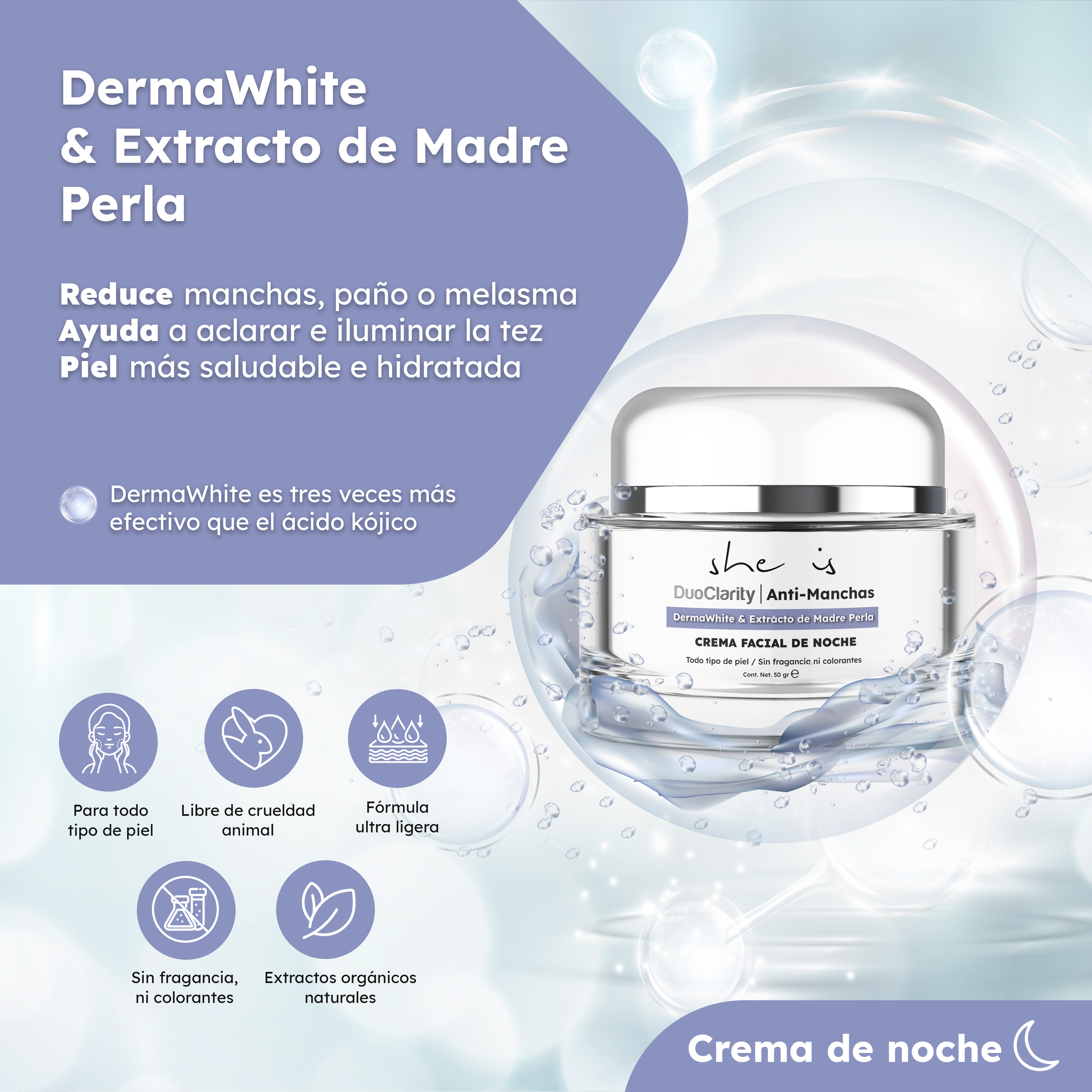 Set Facial Antimanchas DuoClarity (Tratamiento Nocturno) She is skincare 