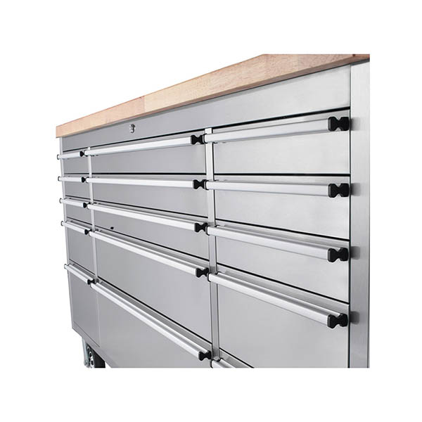 Isla de Cocina Profesional De Acero Inoxidable de 1.8 M y 15 Cajones Thor Kitchen HTC7215W1 -2.
