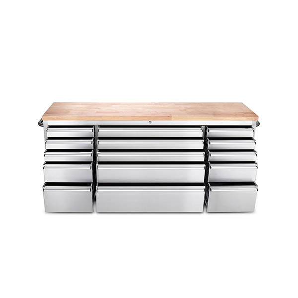 Isla de Cocina Profesional De Acero Inoxidable de 1.8 M y 15 Cajones Thor Kitchen HTC7215W1 -2.