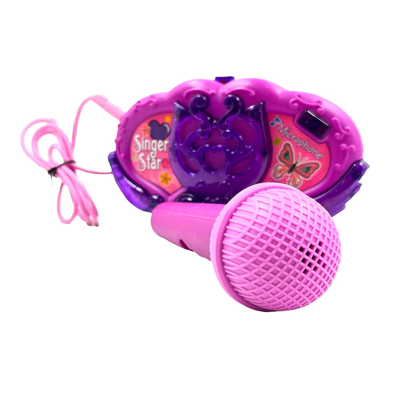 Juguete Portátil Karaoke Mp3 Para Cintura Musica Micrófono Para Niñ@S Rojo