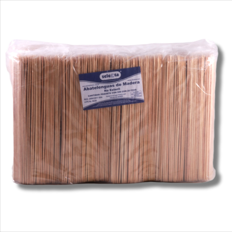 500 Abatelenguas Grado Médico Selecta Desechable De Madera