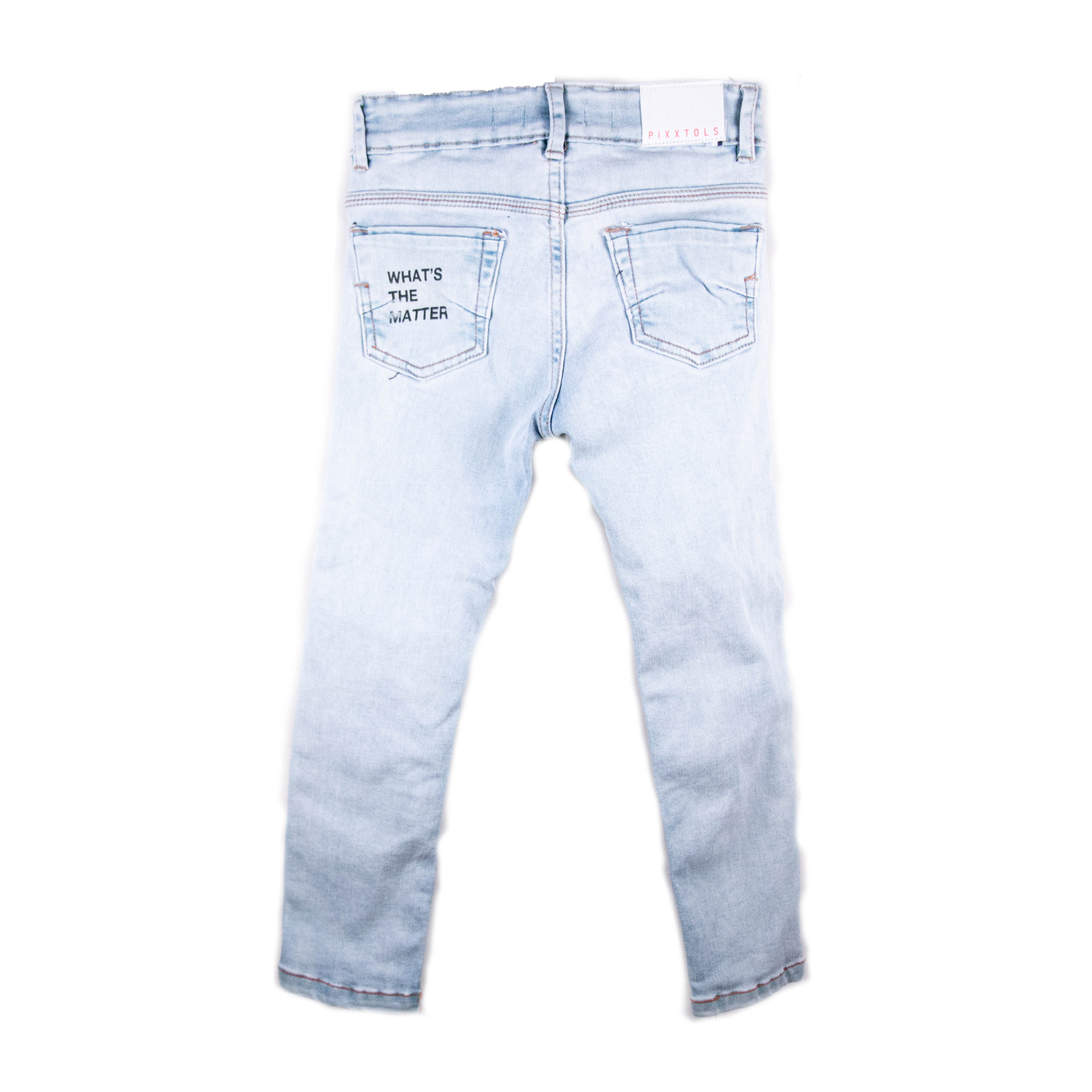 Pantalon Pixx rasgado blanco