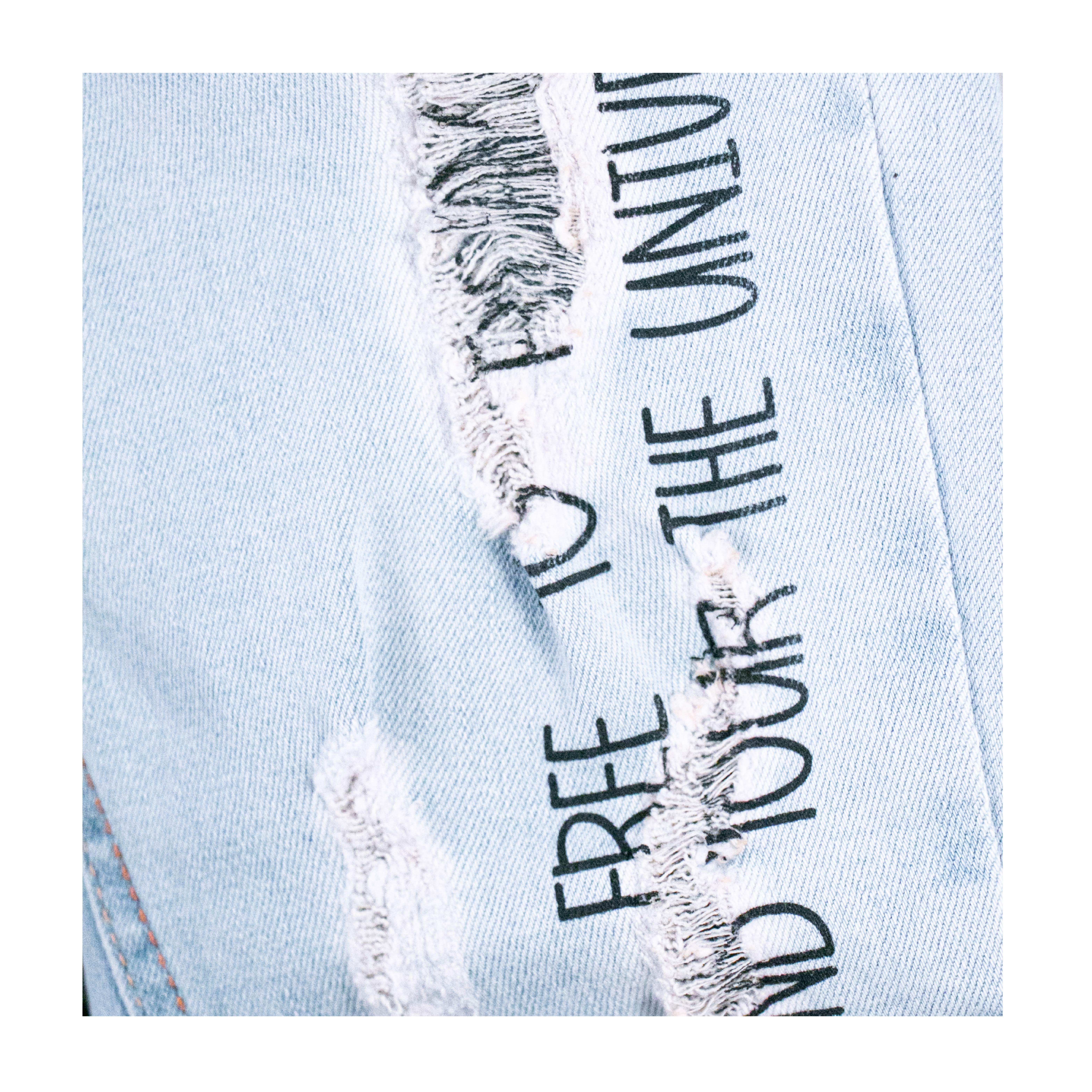 Pantalon Pixx rasgado blanco