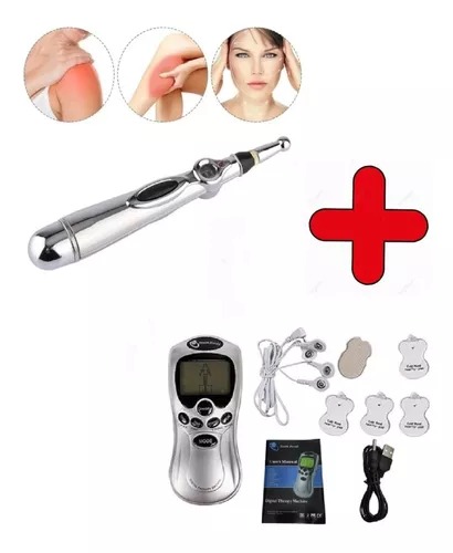 Paquete De Pluma Acupuntura Y Masajeador Electro Estimulador.
