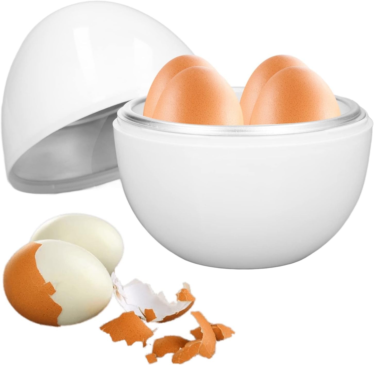 Cocedor Hervidor Huevos Duros Para Microondas Cocción Fácil.