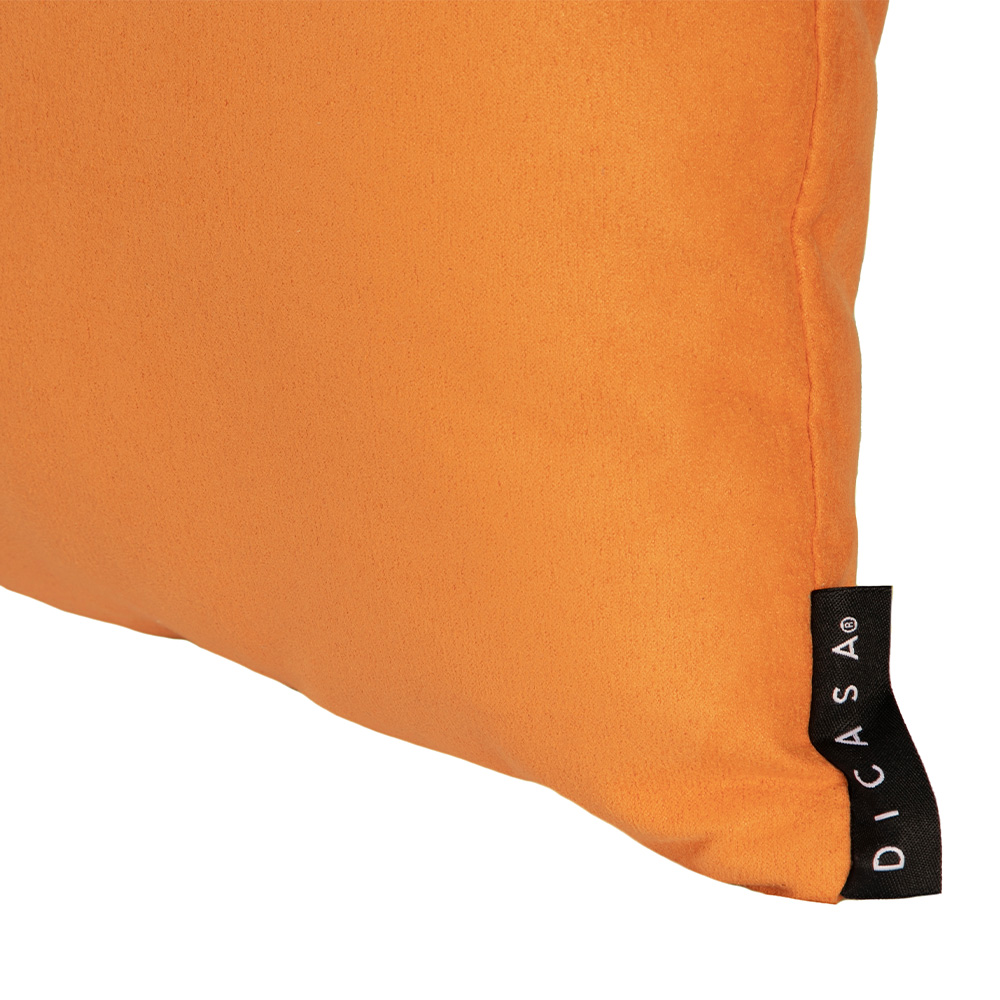 Cojin Decorativo Rectangular Dicasa Delta Suede Naranja