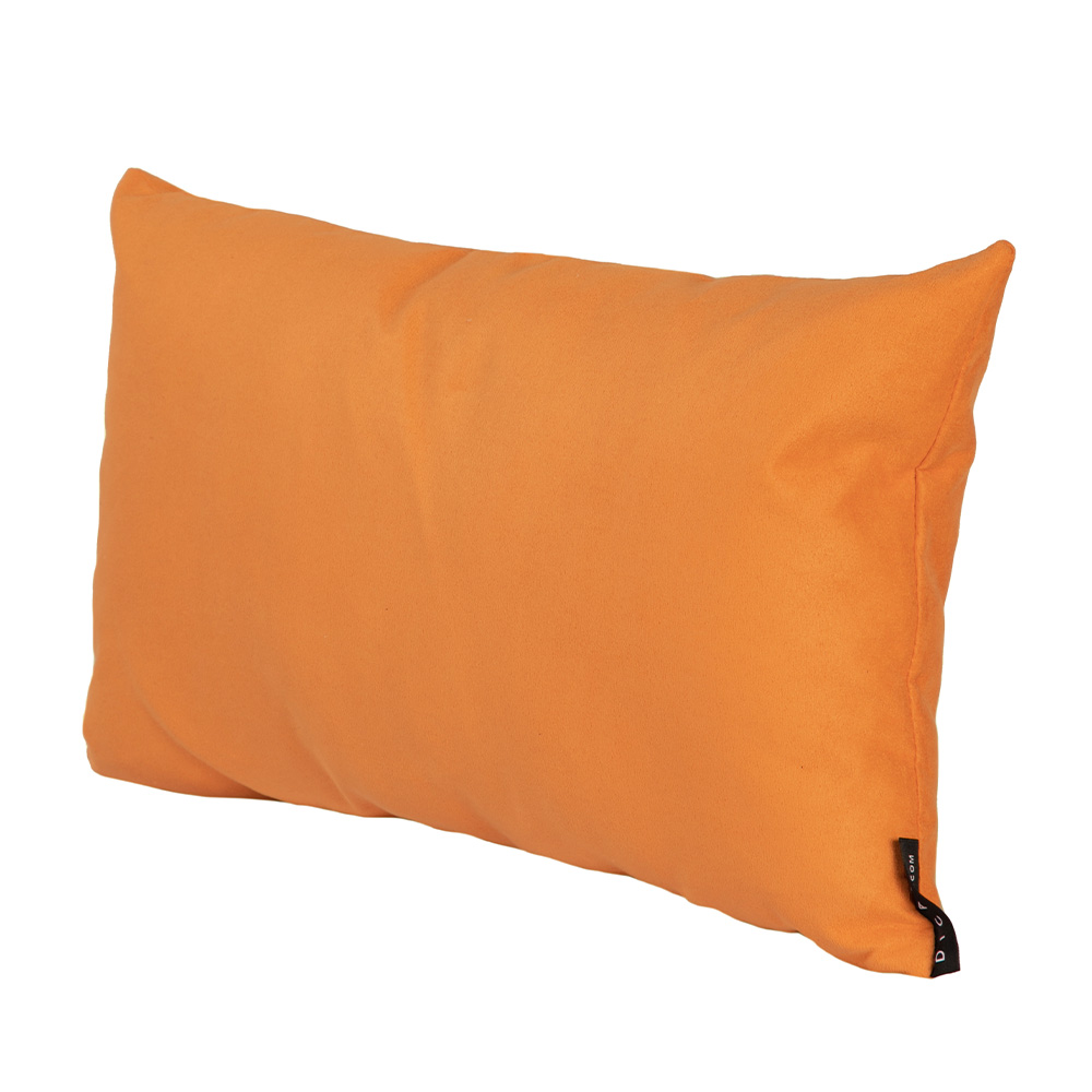 Cojin Decorativo Rectangular Dicasa Delta Suede Naranja