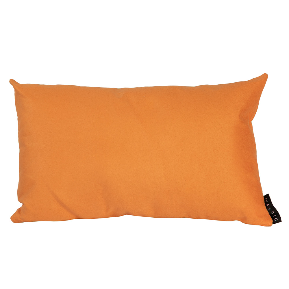 Cojin Decorativo Rectangular Dicasa Delta Suede Naranja