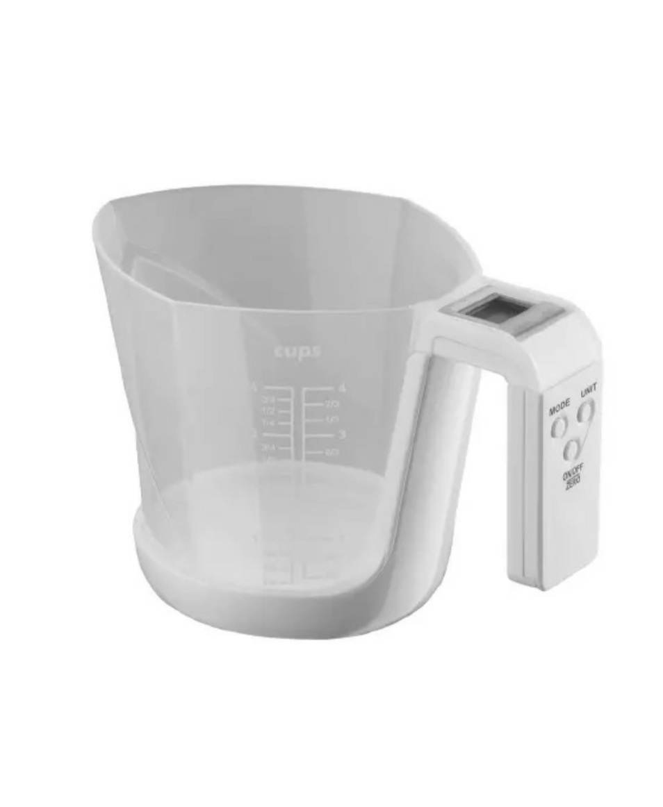 Taza Medidora Con Báscula Digital Pesaje Sólidos Y Líquidos