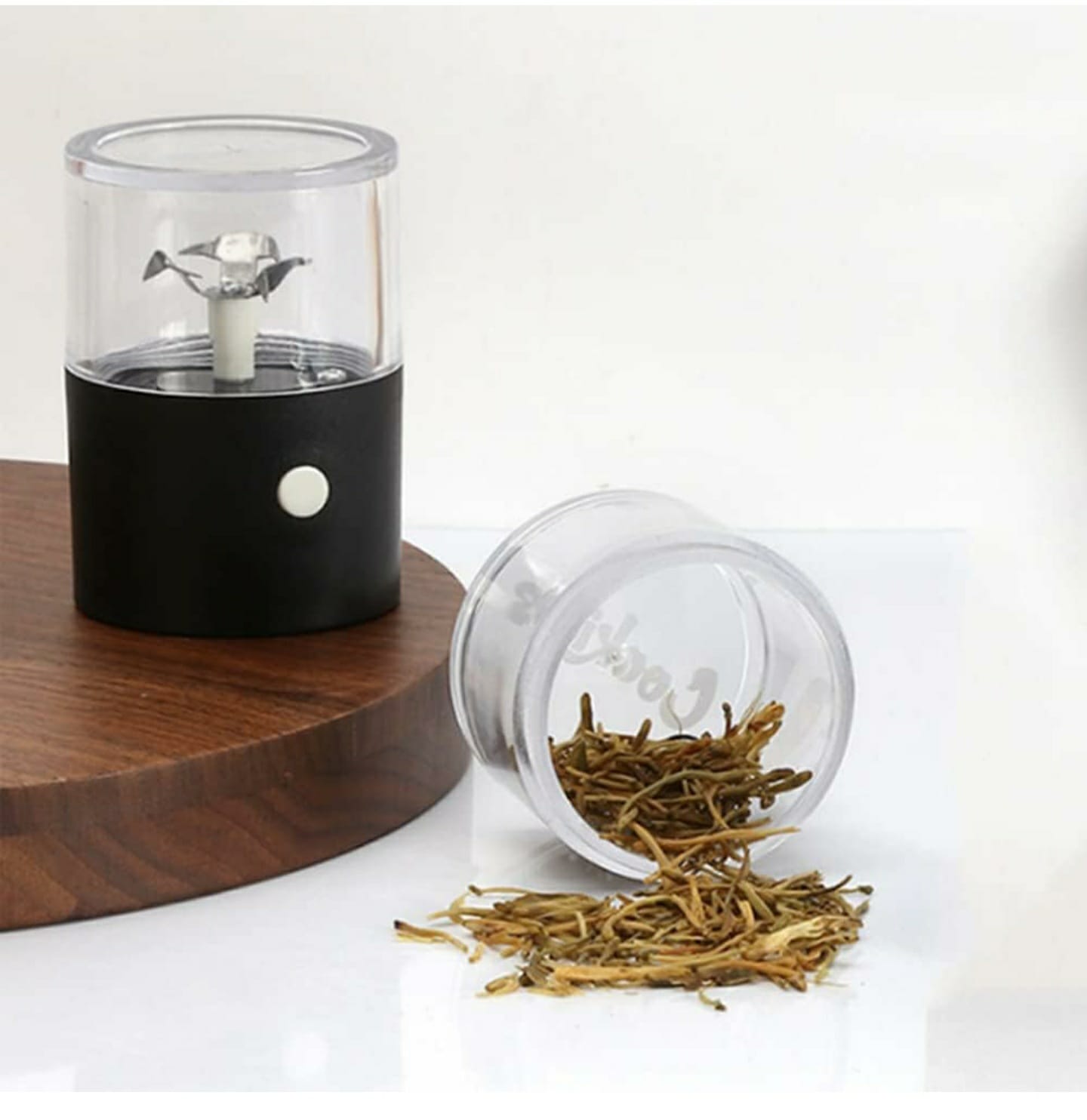 Mini Molinillo Negro Grinder Eléctrico Especias Tabaco Hierbas.