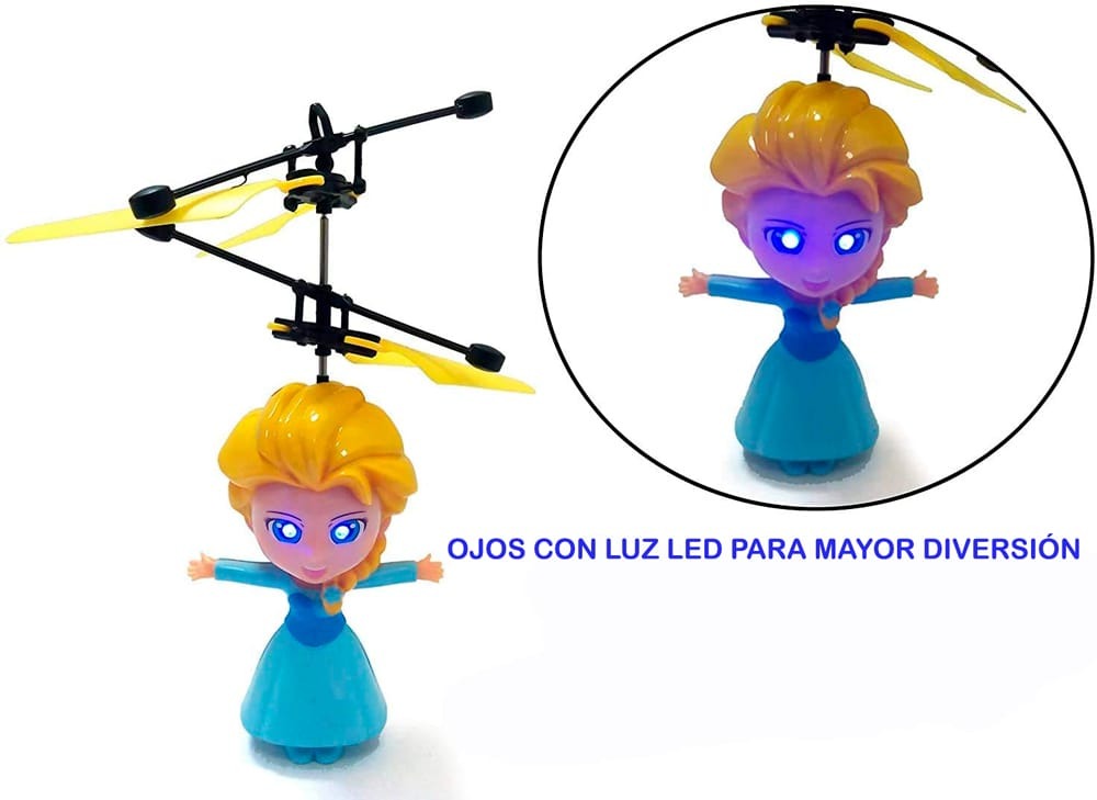 Mini Dron Princesa Voladora Inducción Con Luz Recargable.