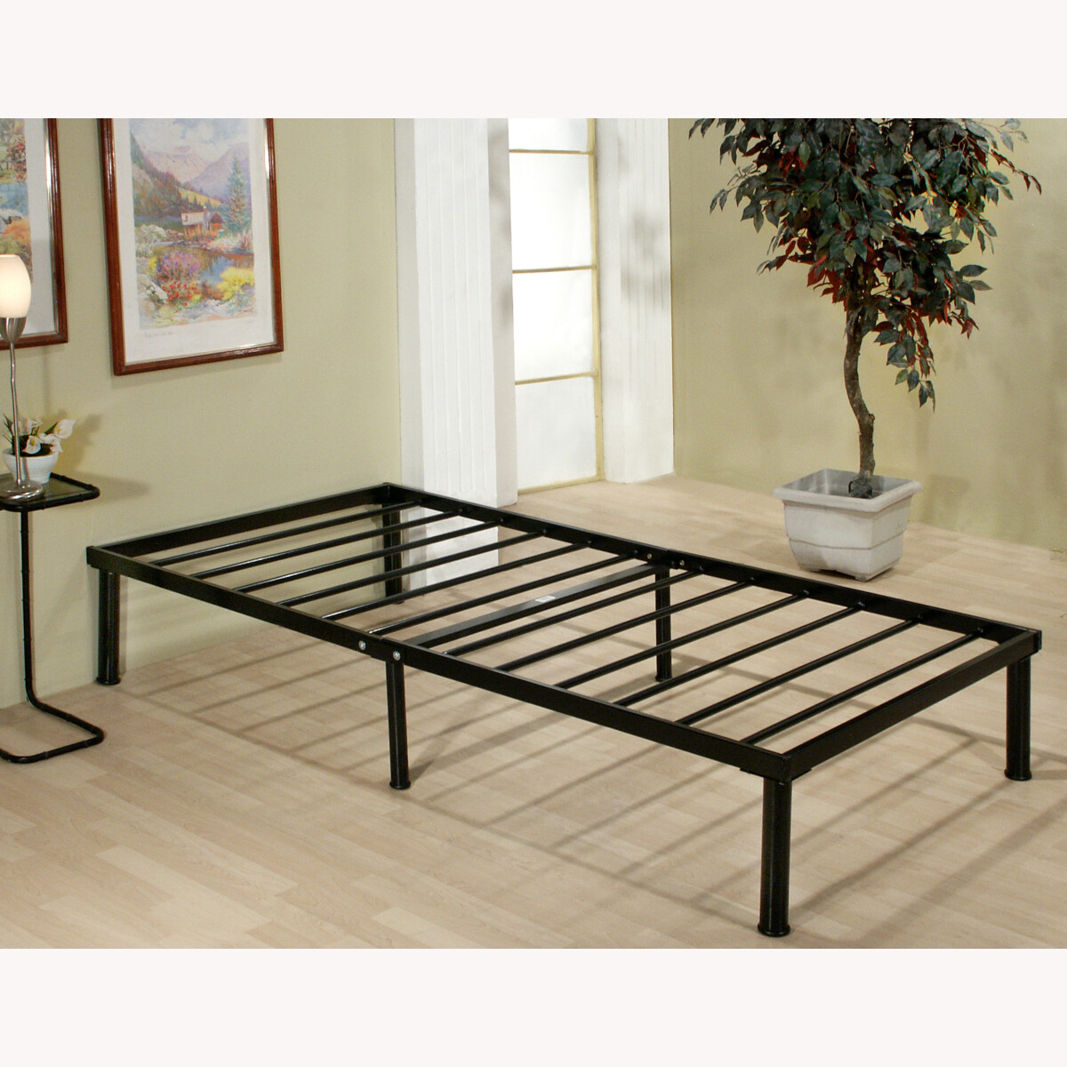 CAMA PLEGABLE DE ACERO TAMAÑO INDIVIDUAL MODELO 3020 COLOR NEGRO.