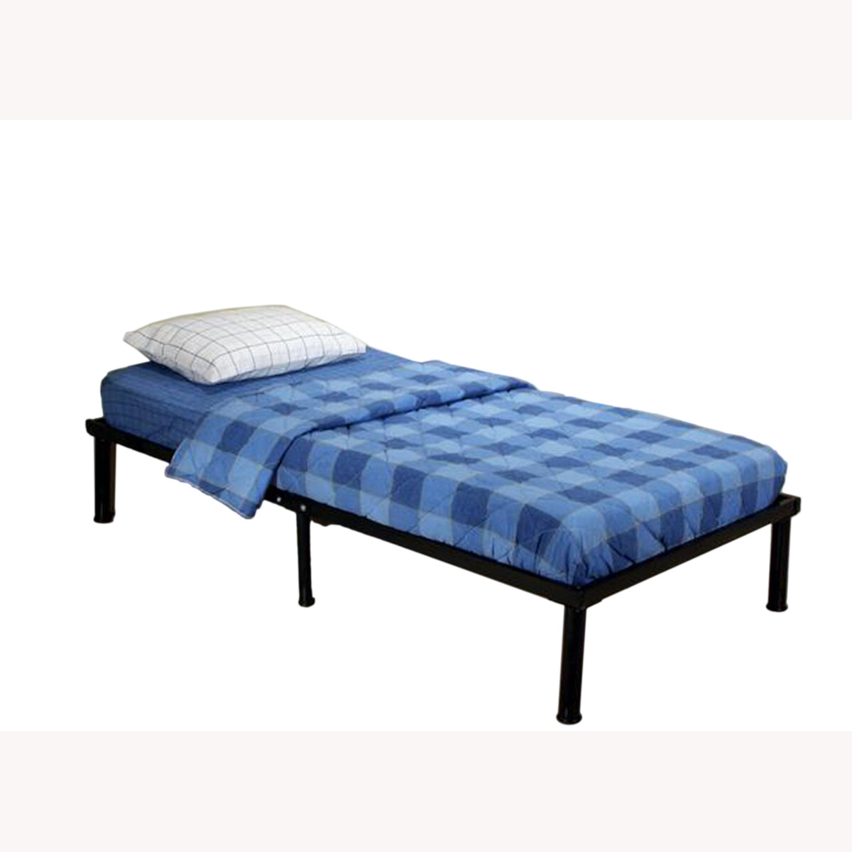 CAMA PLEGABLE DE ACERO TAMAÑO INDIVIDUAL MODELO 3020 COLOR NEGRO.