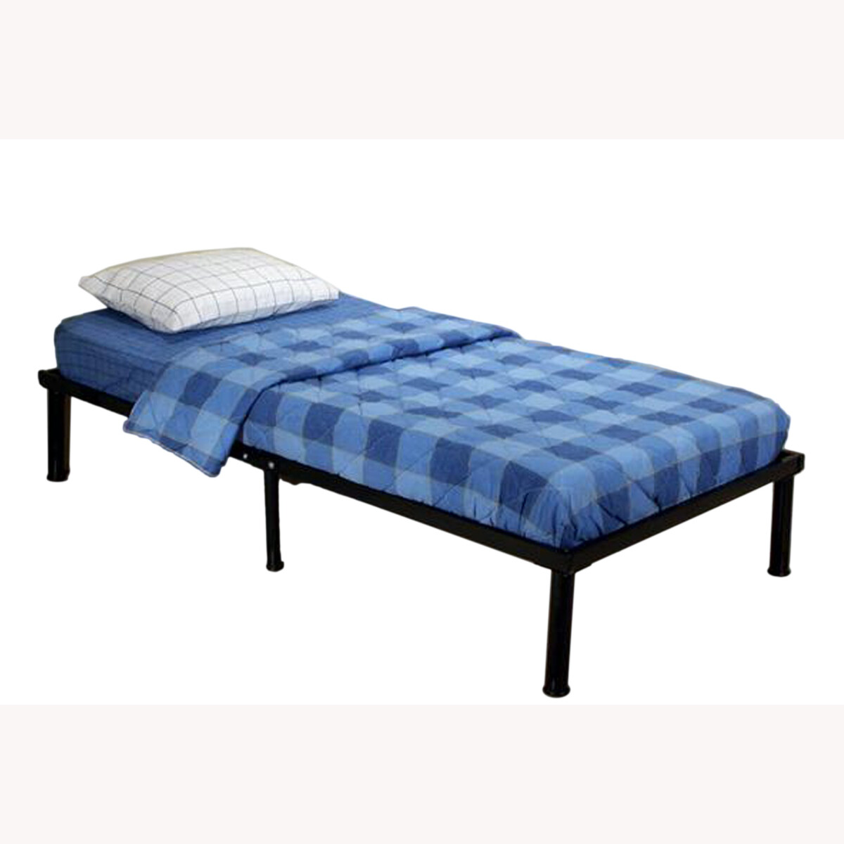 CAMA PLEGABLE DE ACERO TAMAÑO INDIVIDUAL MODELO 3020 COLOR NEGRO.