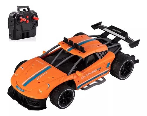 Carro Naranja Sport Radio Control Spray Runner 2.4 Humo Juguete Niño.