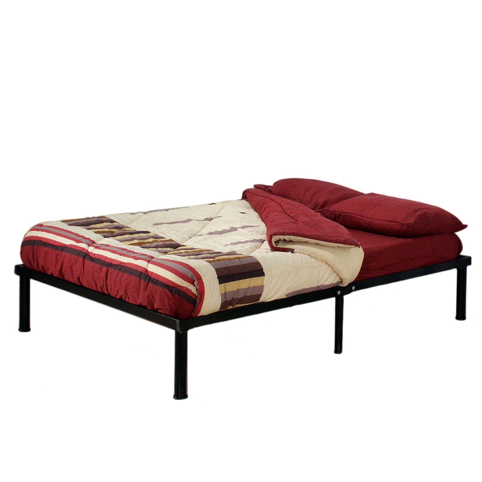Cama Plegable tamaño Matrimonial fabricada en acero modelo 3030 color negro.
