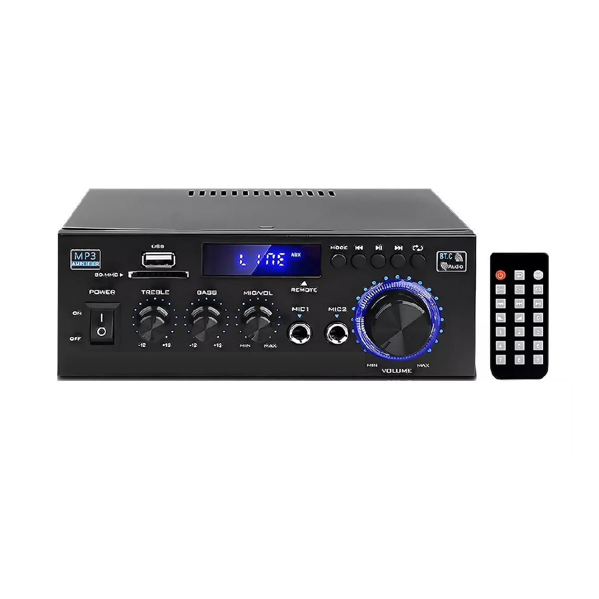 Amplificador De Audio 600w Con Bluetooth Para Auto.