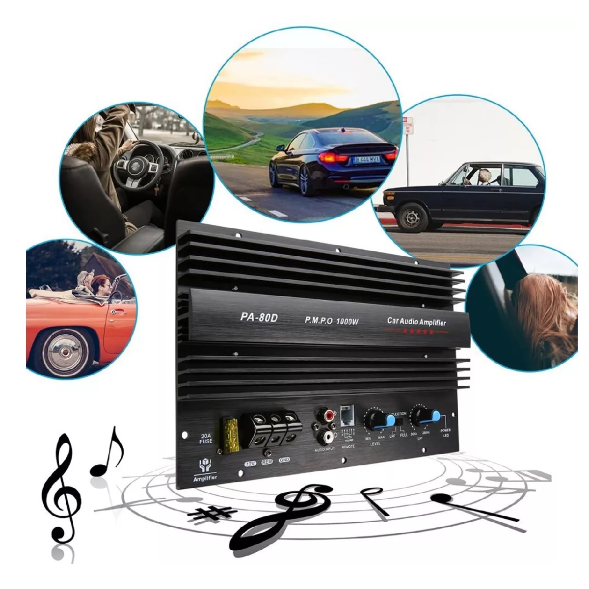 Amplificador Para Auto 1000w 1 Canales Profesional.