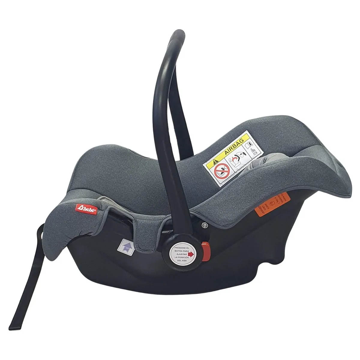 Portabebe Autoasiento D Bebe Mai Travel 3 En 1 Gris.
