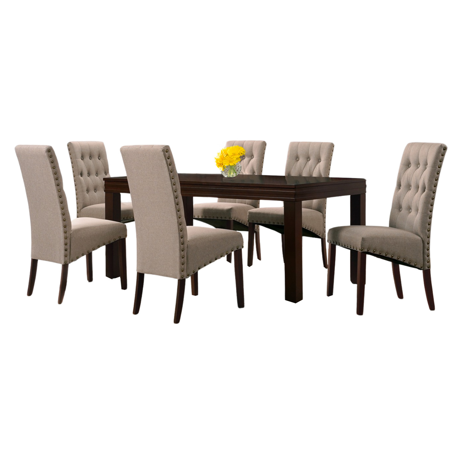 Comedor Elegante con 6 Sillas Bossa Sammi.