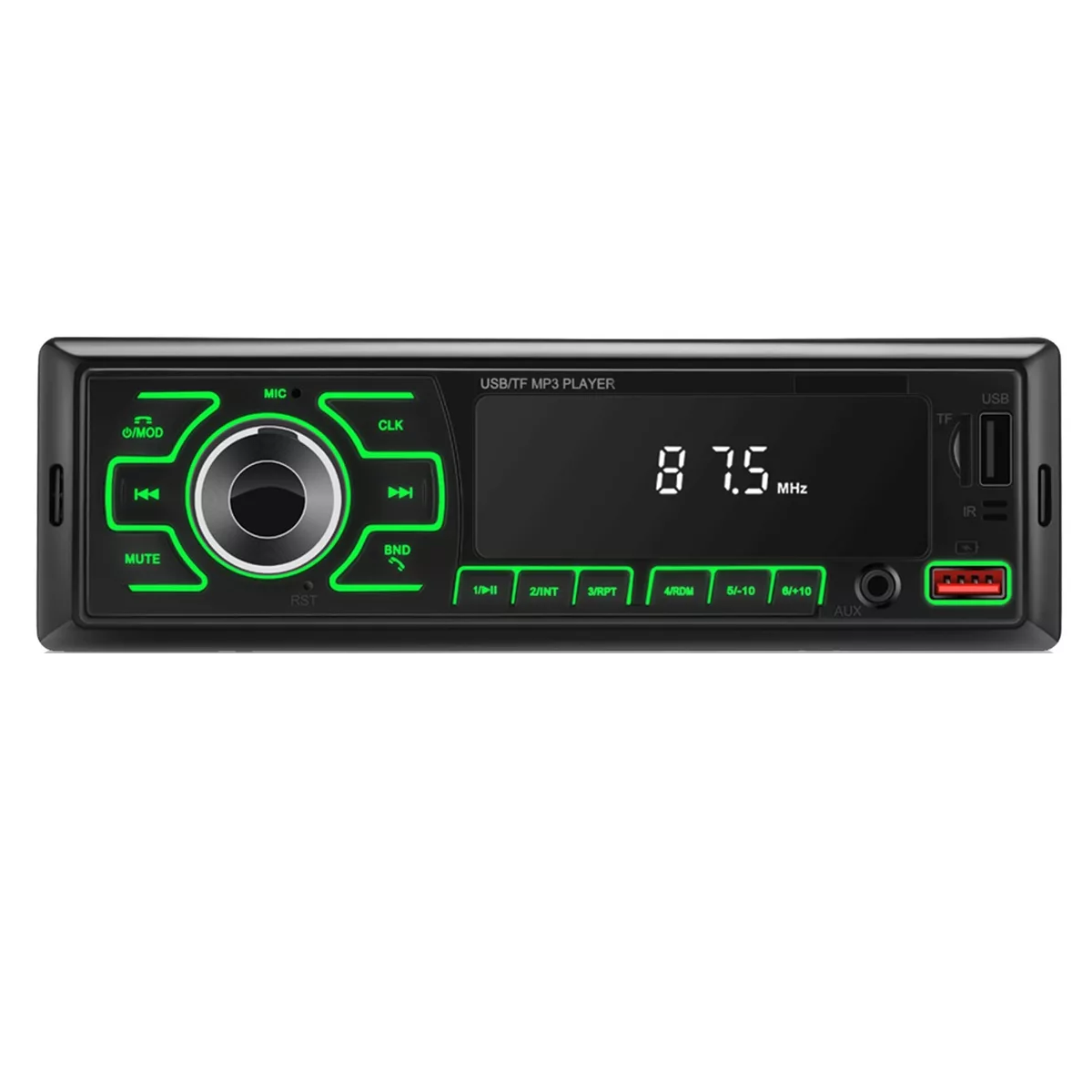 Estéreo Para Auto Con Mp3 2 Usb Bluetooth 1 Din Radio Fm Aux.