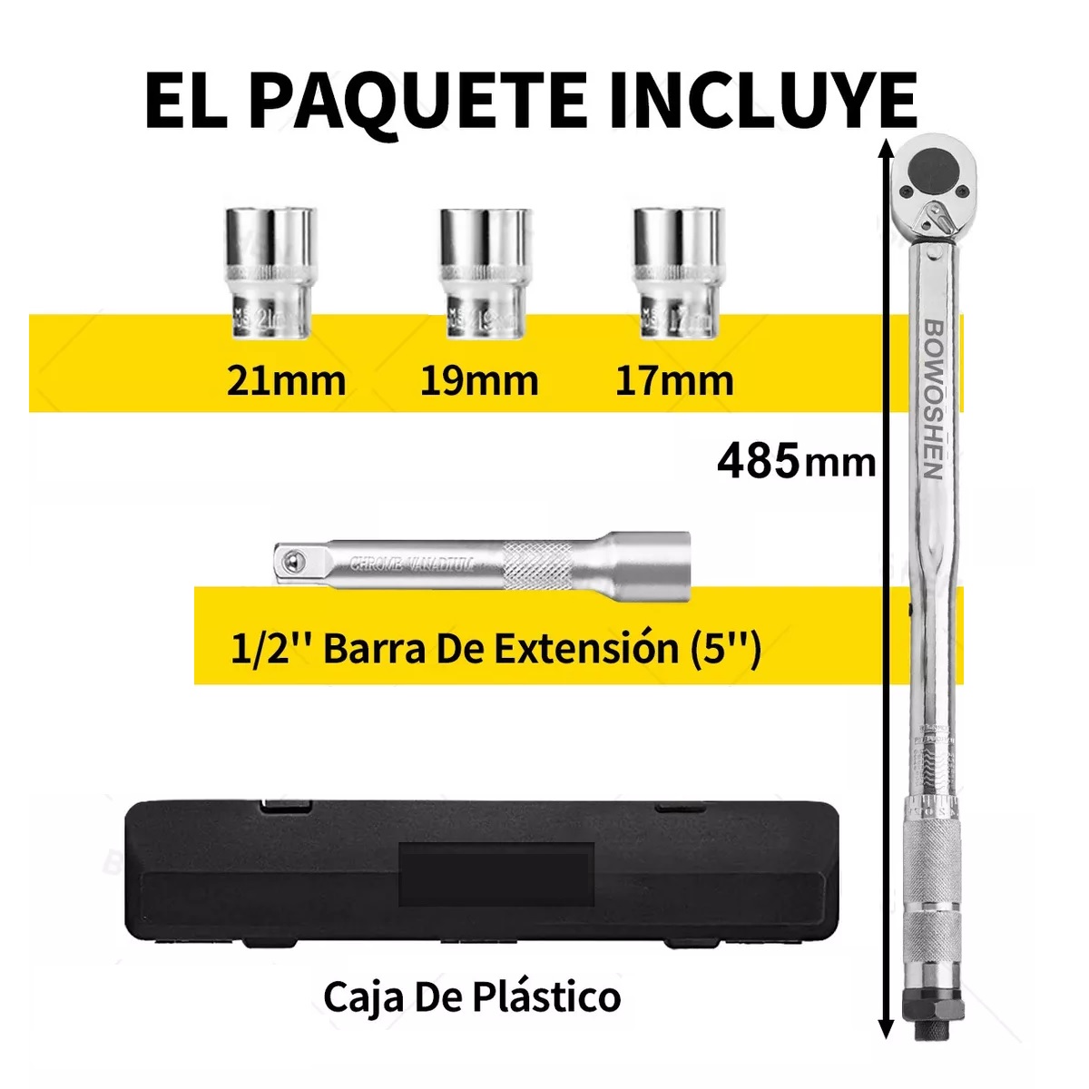 Torquímetro De Trueno Llave Dinamométrica De 1/2 28-210nm.