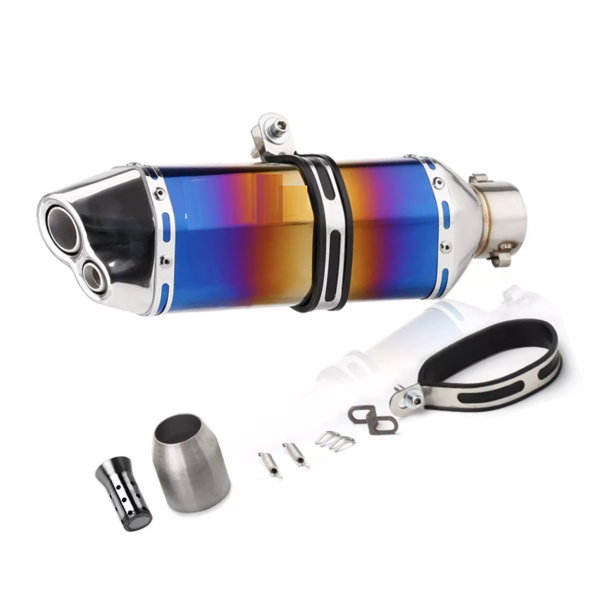 Tubo De Escape Para Moto Deportiva Italika Universal 38-51mm.