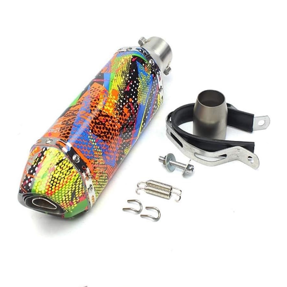 Escape Silenciador Deportivo P/moto Estilo Pintado Colorido.