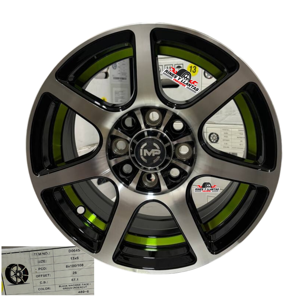 Rines 13 Deportivos 4/100/108 Chevy Tsuru Golf Jetta Matiz