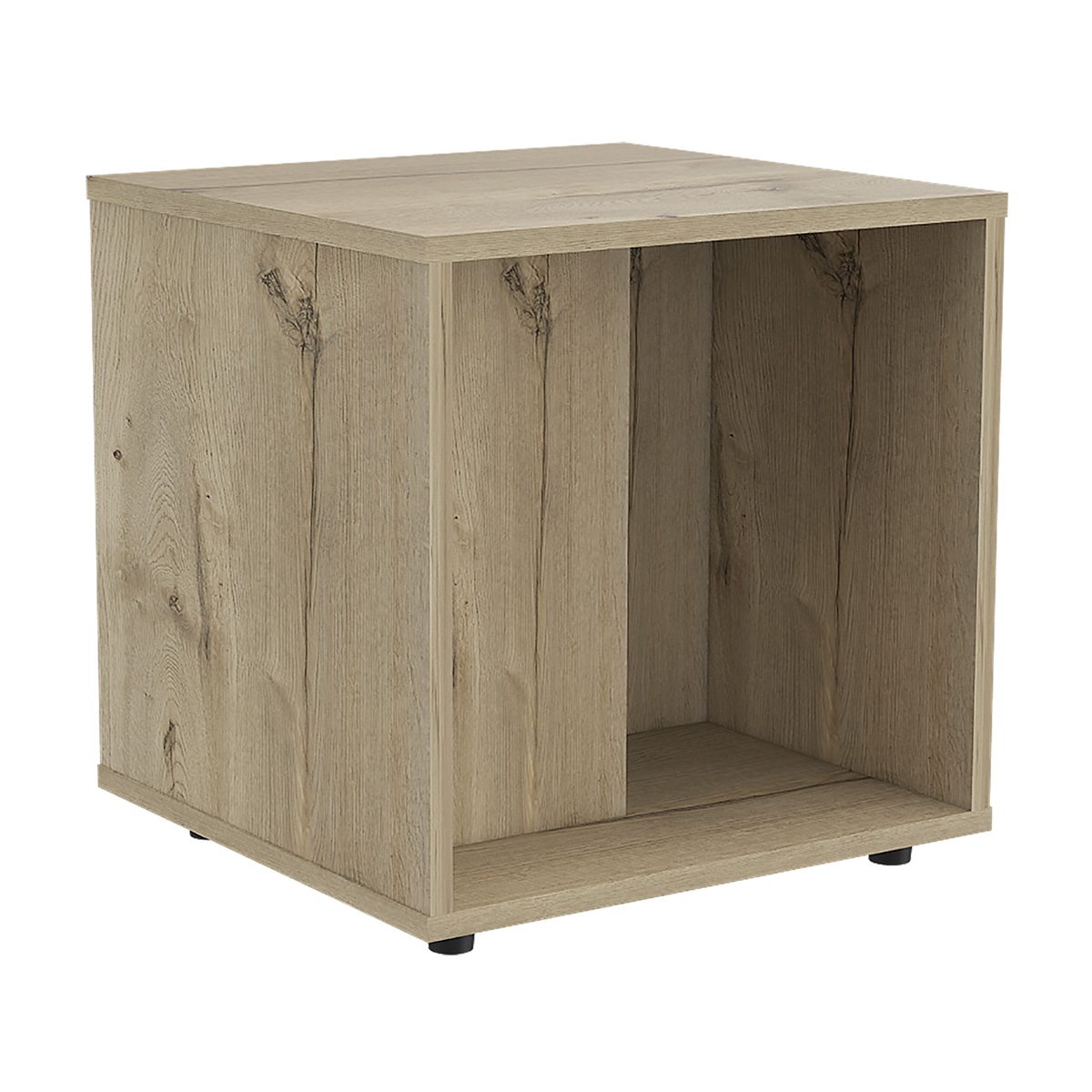 MESA AUXILIAR ARMABLE IDEAL PARA LA SALA O EL COMEDOR CON ESPACIO INFERIOR MODELO PRANA COLOR DUNA.