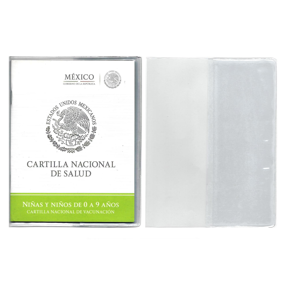 25 Forro Vinil Tarjeton Seguro Carnet Imss De 14.8x23.1cm Calibre 8