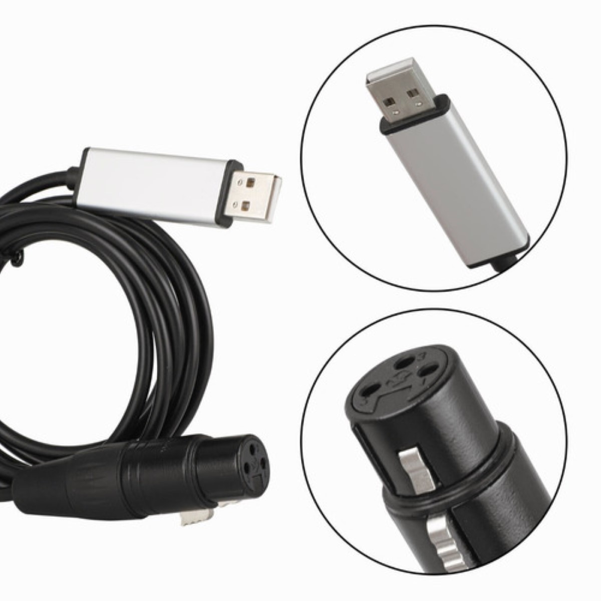 Interface, Usb Dmx 512 Equipo De Audio Interfaz Negro