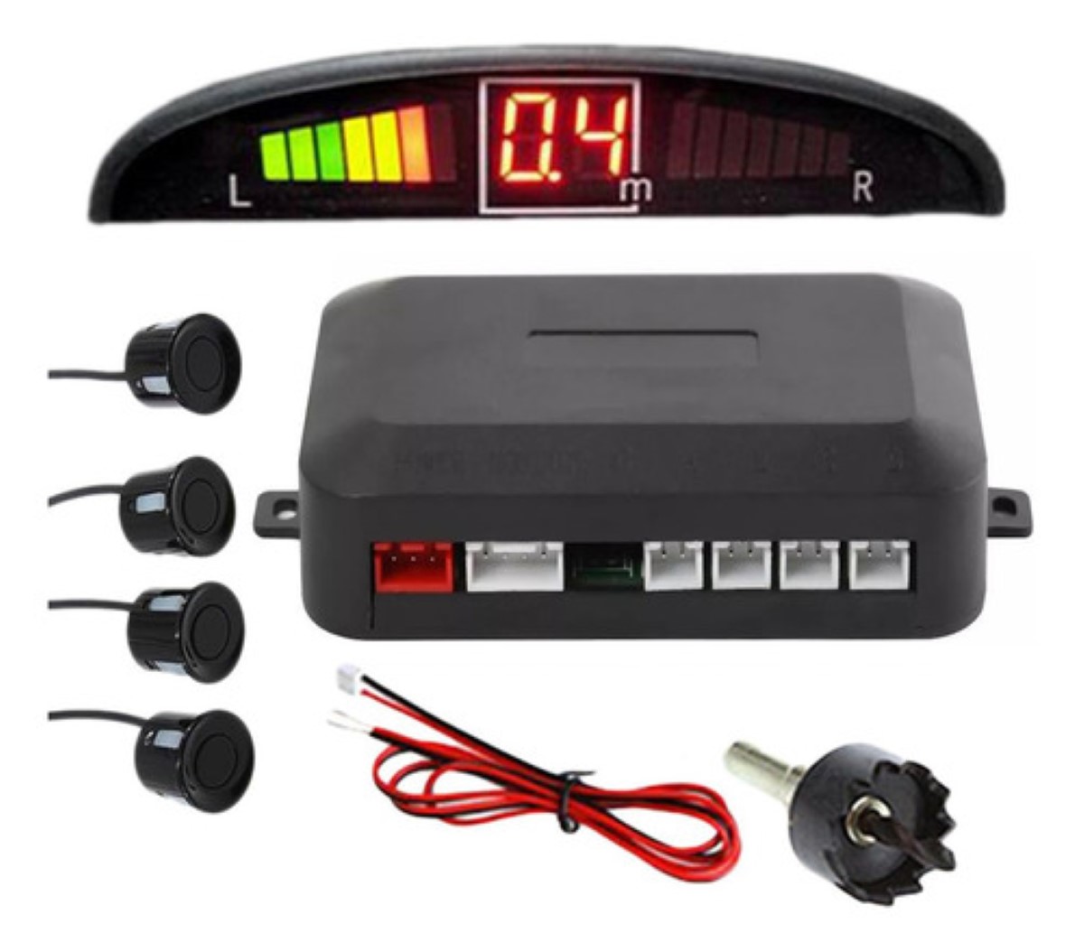 Sistema De Sensor De Aparcamiento De Alta Calidad Con 4 Sens Negro