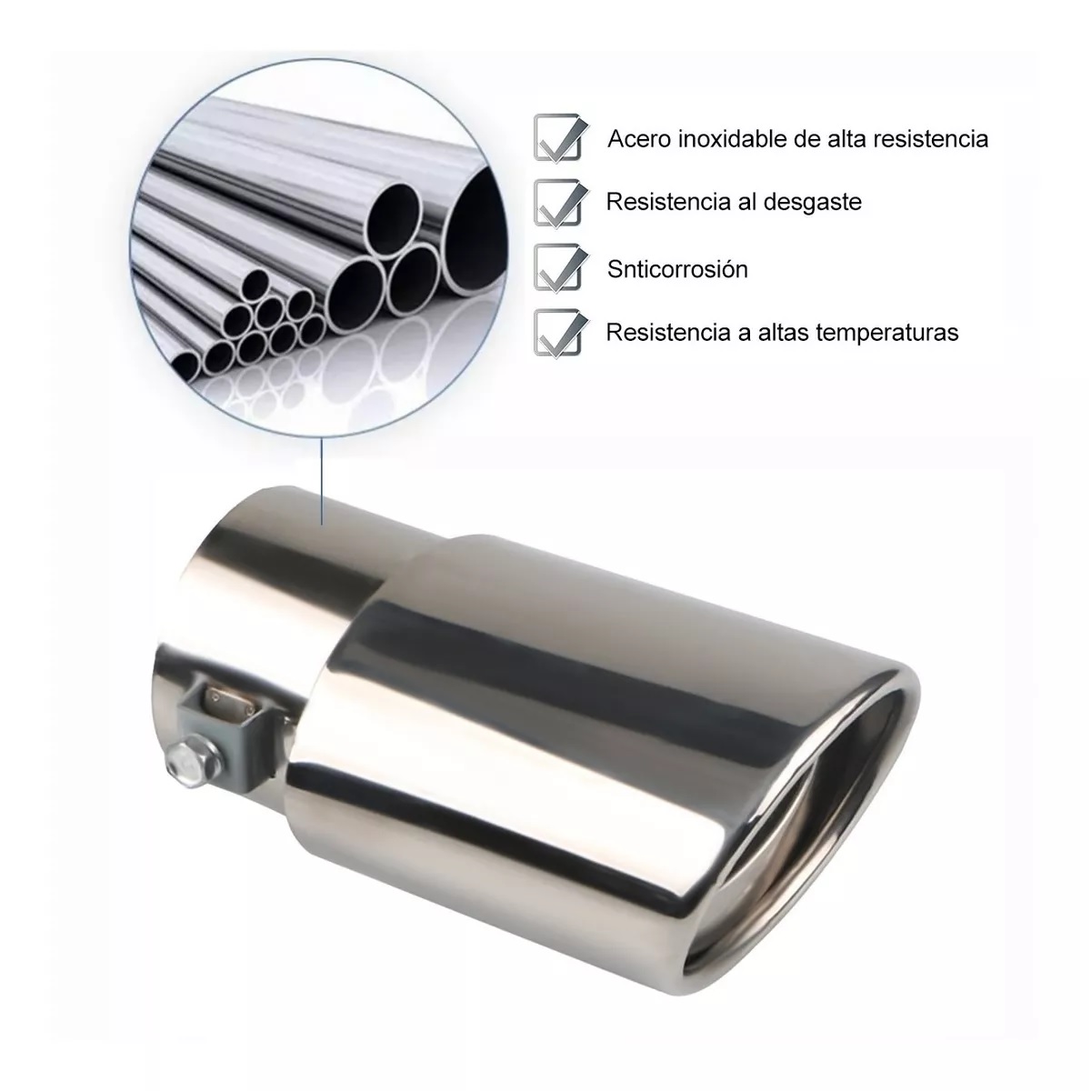 Silenciador Deportivo De Tubo De Escape Automático De Acero.