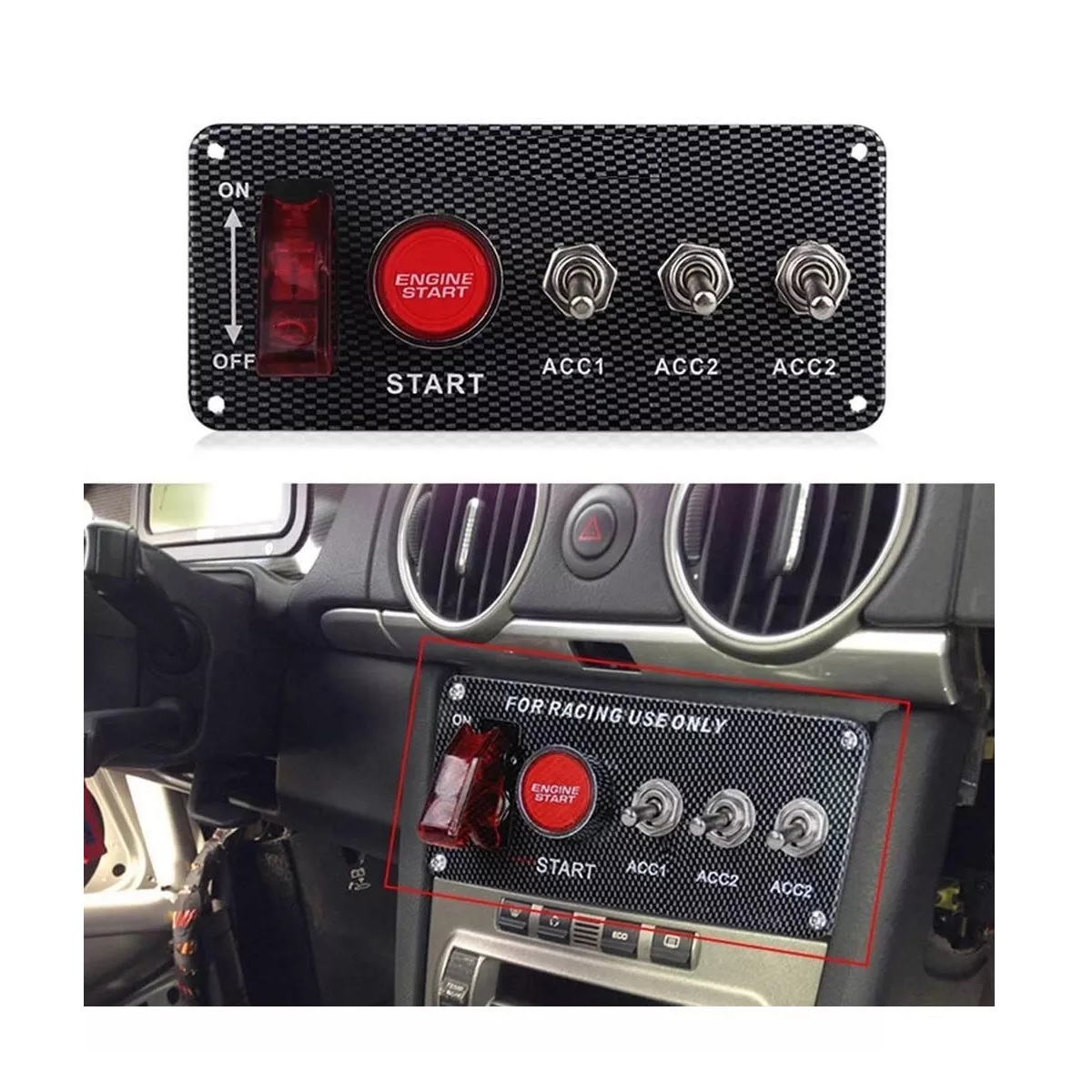 Botón De Arranque Racing Switch Encendido Panel De Auto 12v.